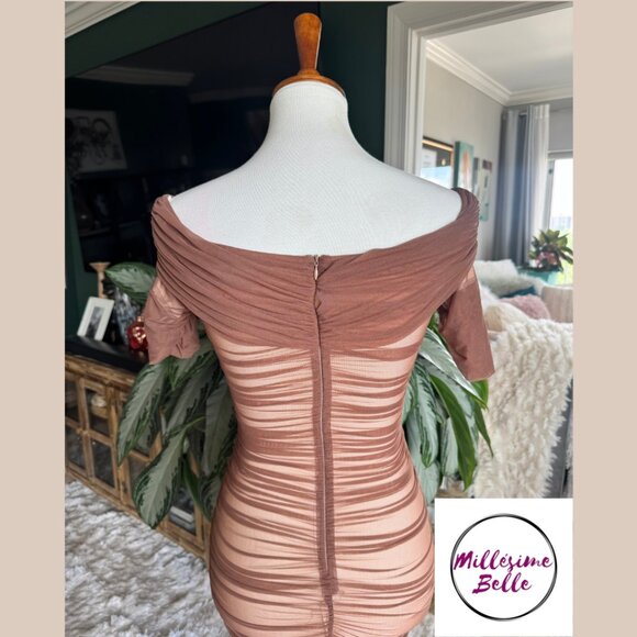 Brown Bandage Dress - Picture 6 of 7